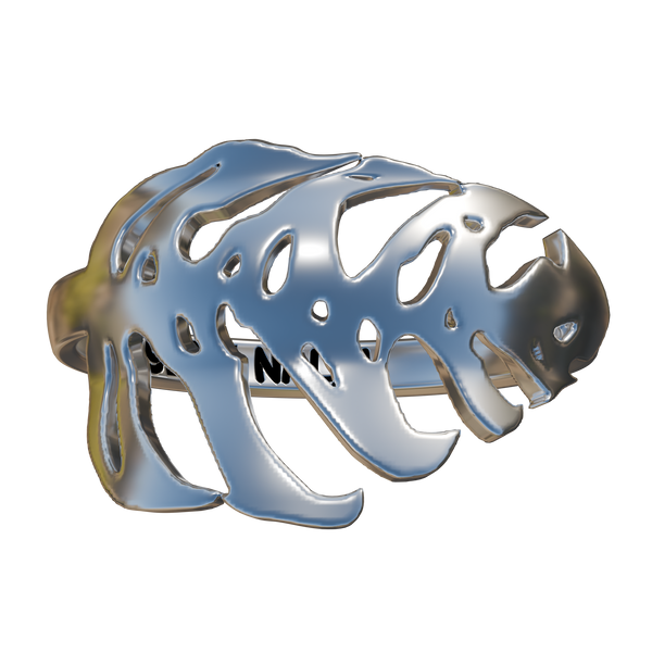 Monstera Esqualito Ring - Silver Monstera Esqualito Ring - Silver