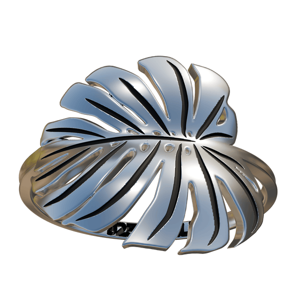 Monstera Deliciosa Ring - Silver Monstera Deliciosa Ring - Silver