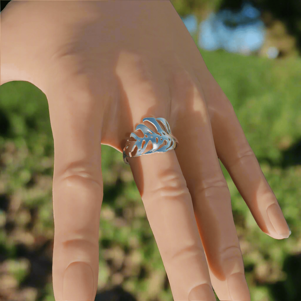 Monstera Esqualito Ring - Silver