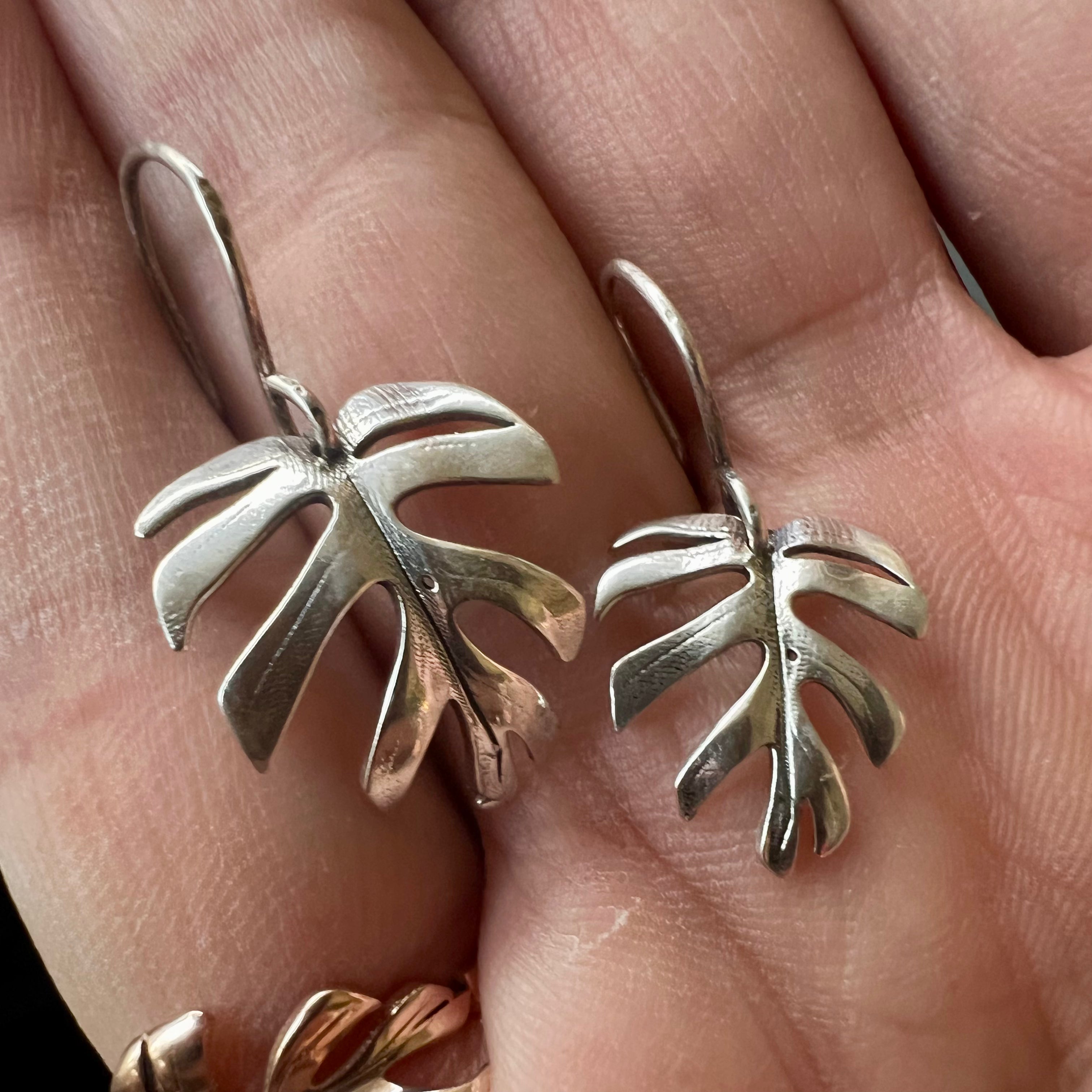 Monstera Sieranna Earrings - Silver