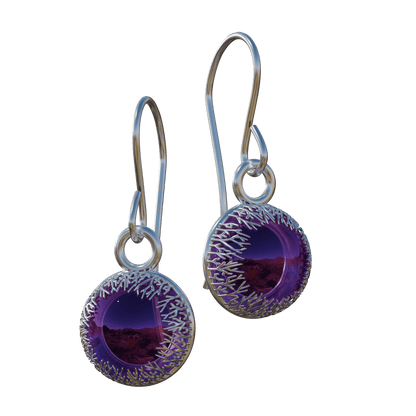 Amethyst Forest Earrings - Silver