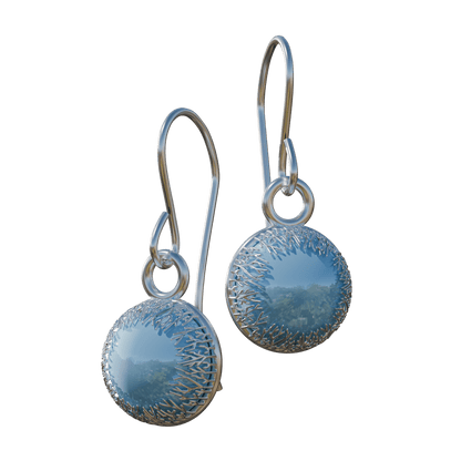 Aquamarine Forest Earrings - Silver