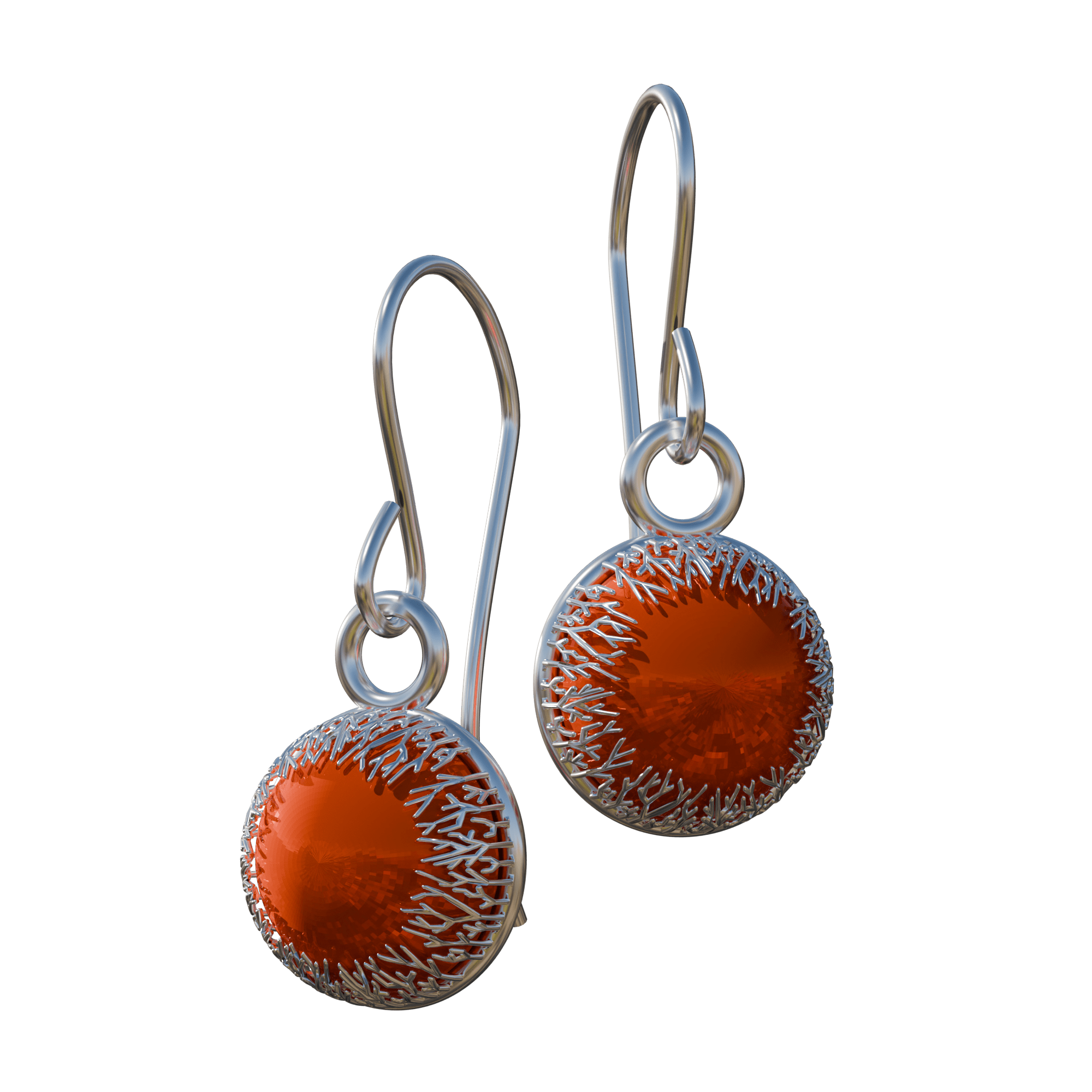 Coral Forest Earrings - Silver