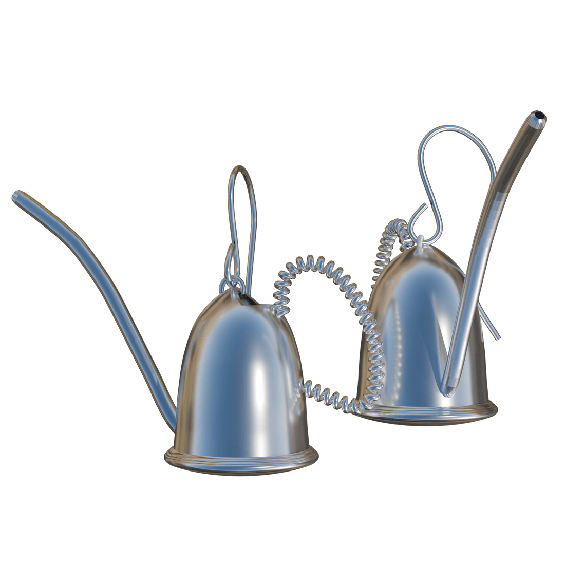 Emergency Watering Can Earrings - Silver