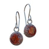 Garnet Forest Earrings - Silver