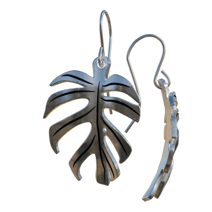 Monstera Sieranna Earrings - Silver