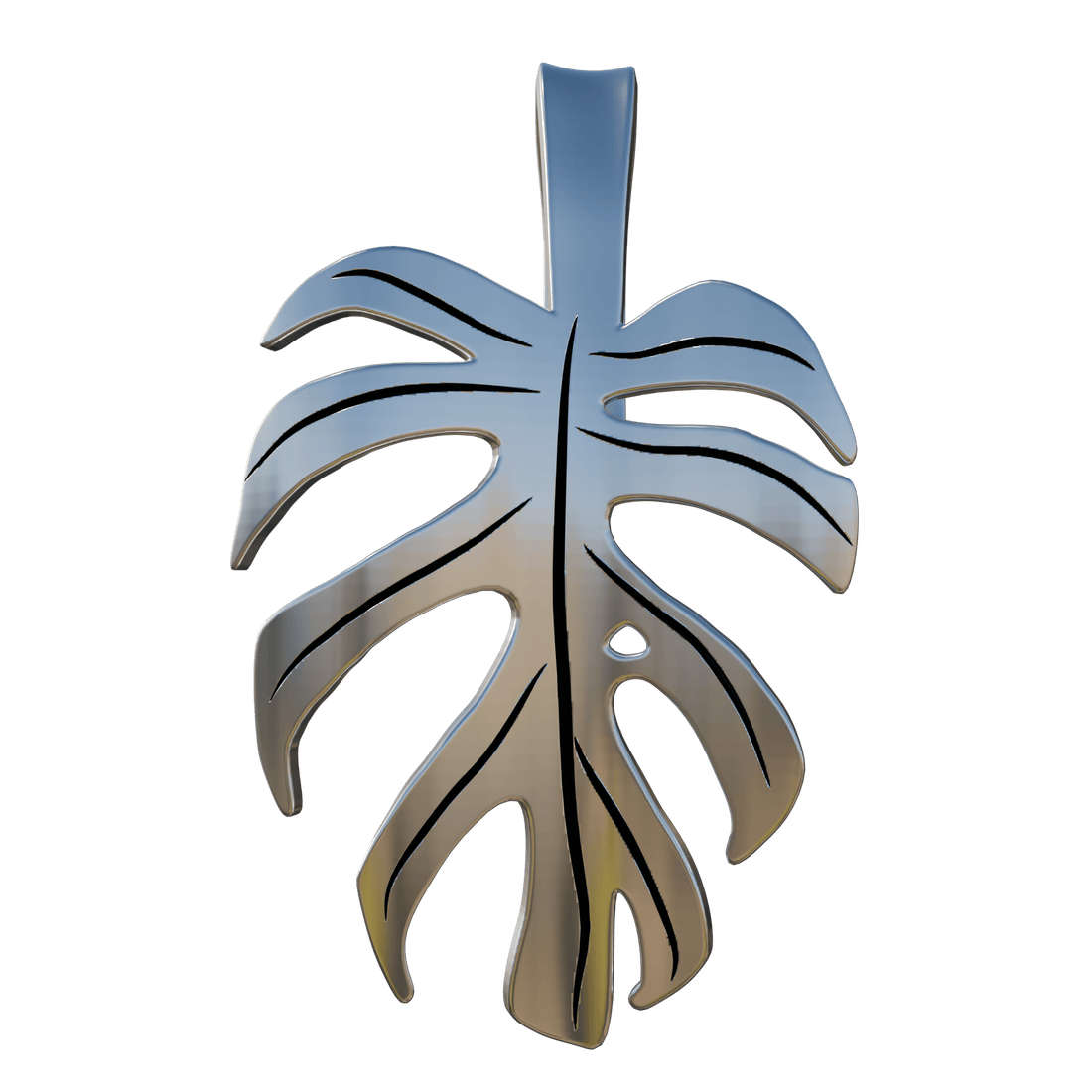 Monstera Sieranna Pendant - Silver