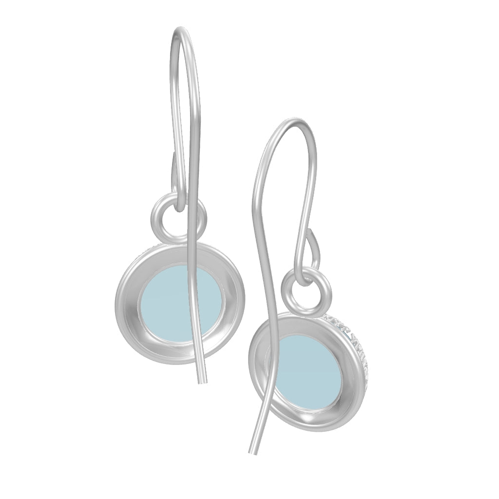 Aquamarine Forest Earrings - Silver