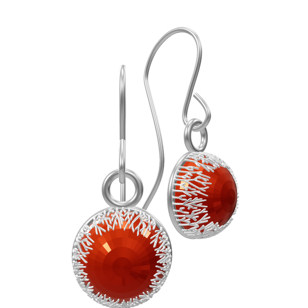Coral Forest Earrings - Silver