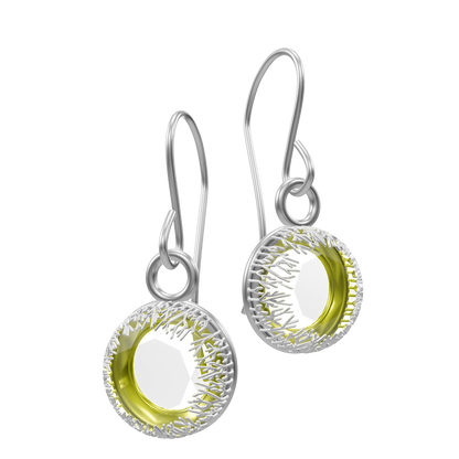 Citrine Forest Earrings - Silver