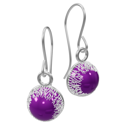 Amethyst Forest Earrings - Silver