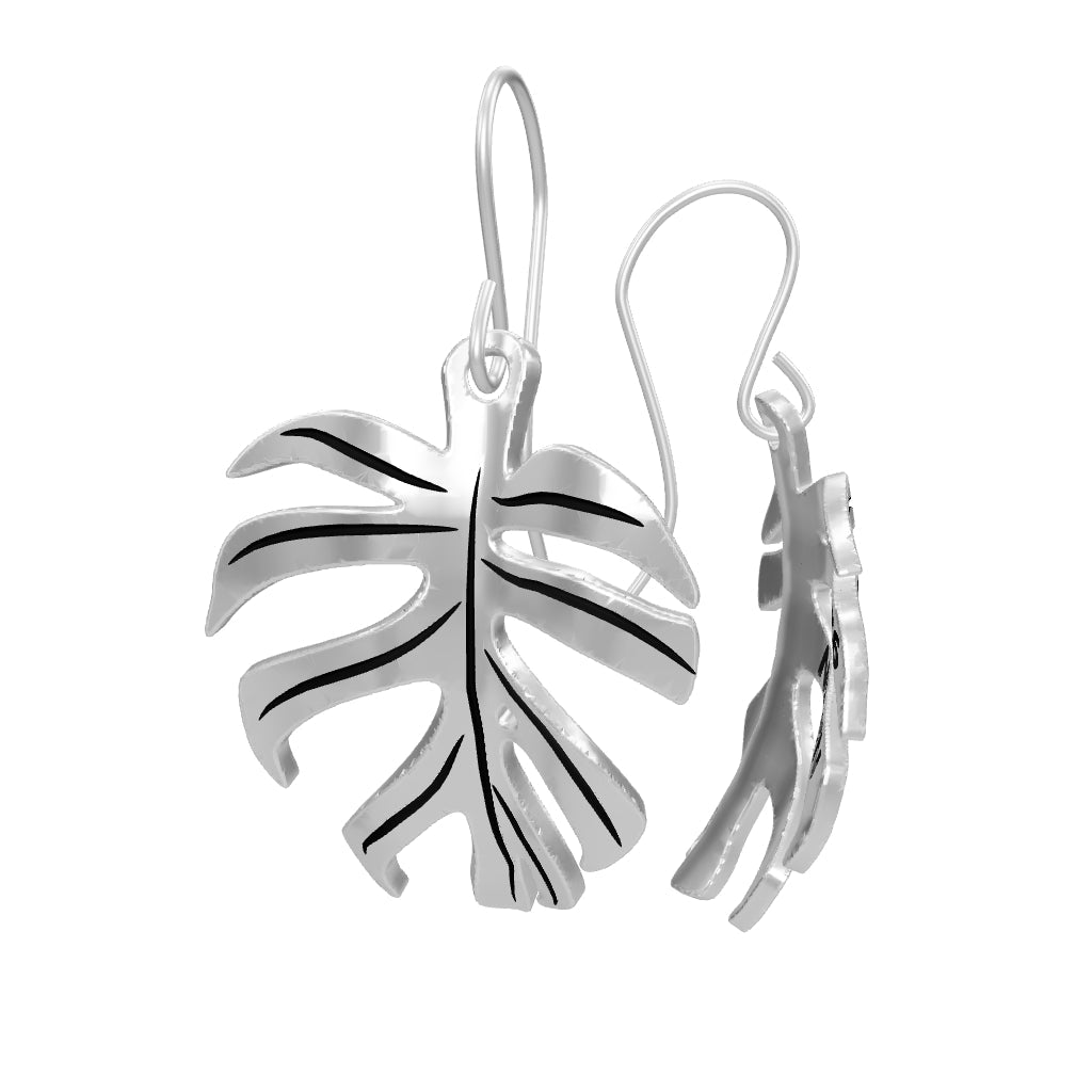 Monstera Sieranna Earrings - Silver